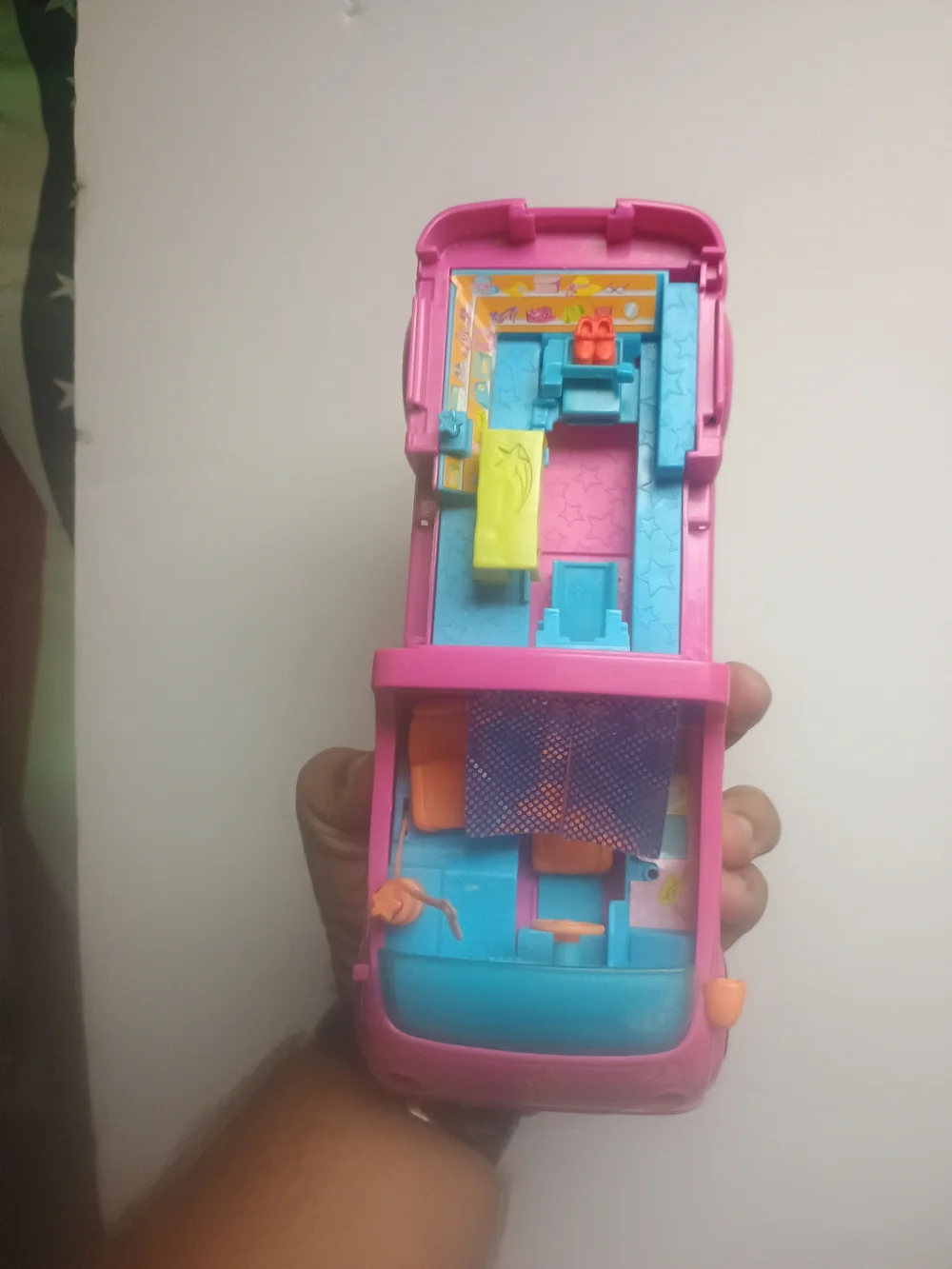 Polly Pocket Party Pink Stretch Limo Cadillac Doll Convertible Car 2005 Incomple